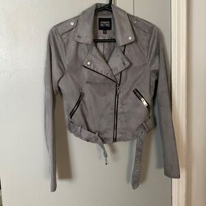 Grey Forever21 moto jacket